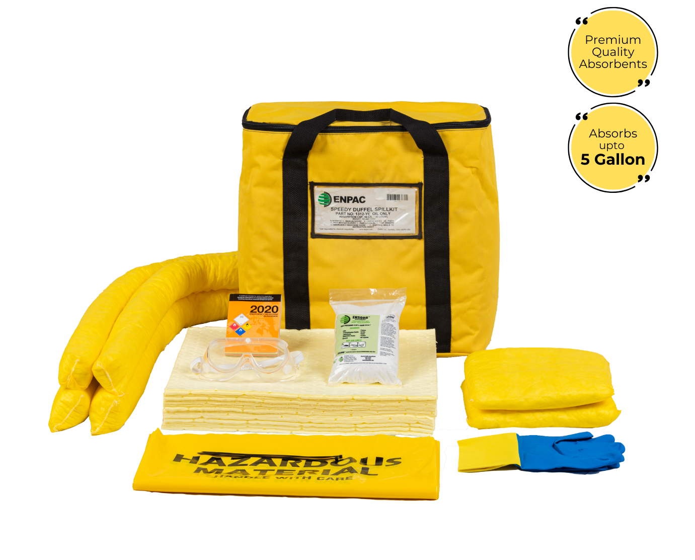 10 Gallon Chemical Spill Kit in ENPAC Speedy Duffel Bag