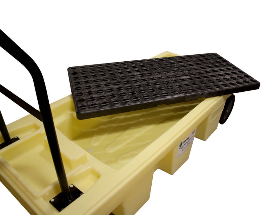 2 Drum Poly-Spillcart with Lockable Caster Wheels