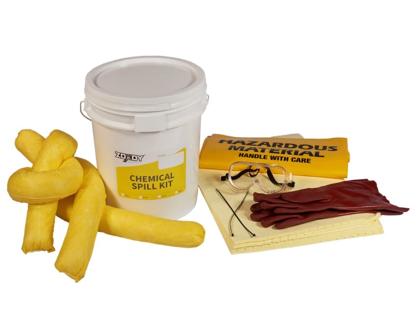 20 Liter Chemical Spill Kit in Non-Sparking Bucket