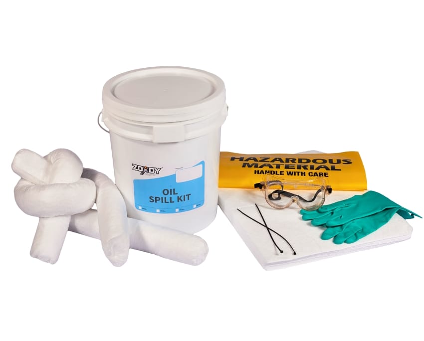 20 Liter Oil Spill Kit in Non-Sparking Bucket
