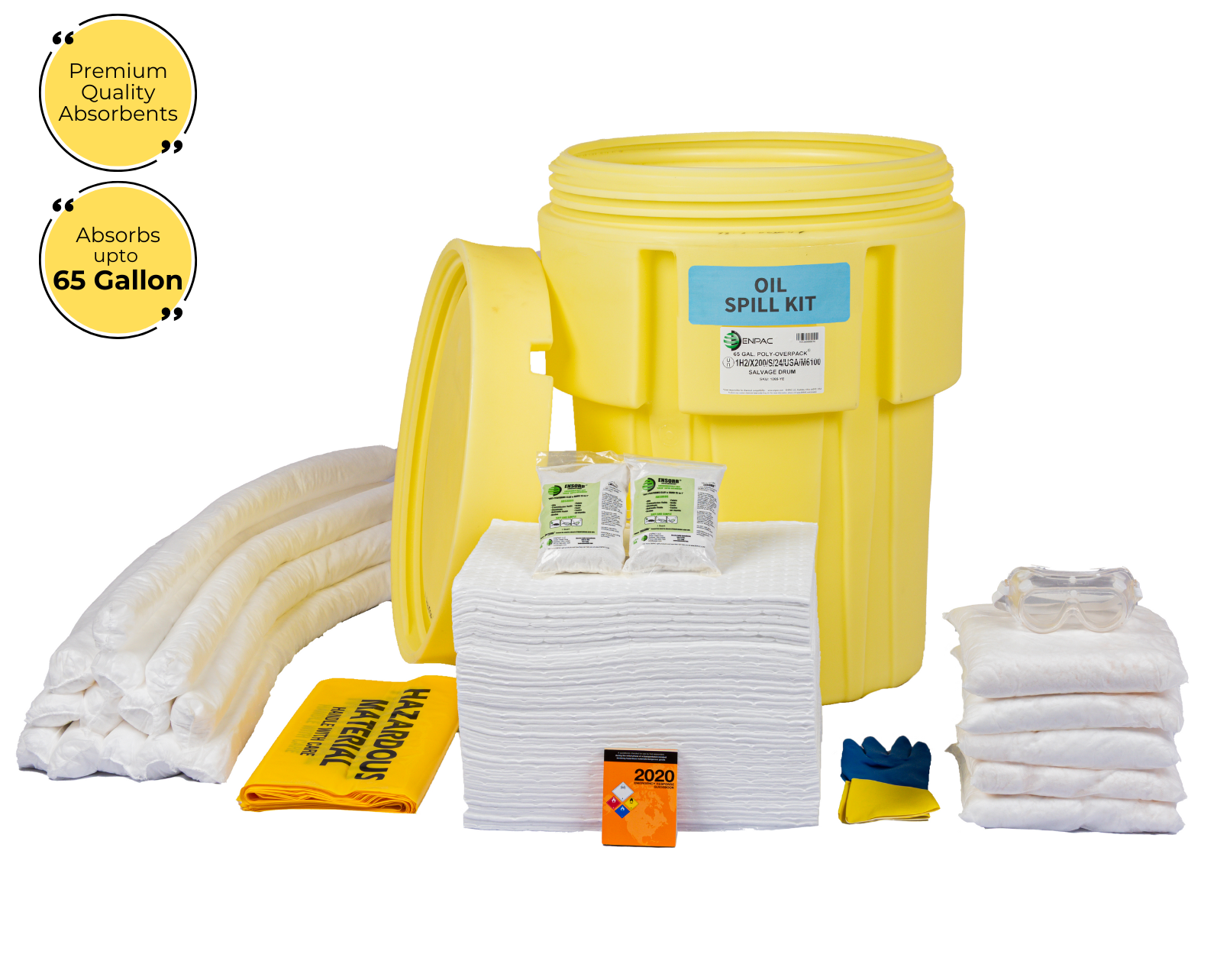 65 Gallon Oil Spill Kit in ENPAC Salvage Drum