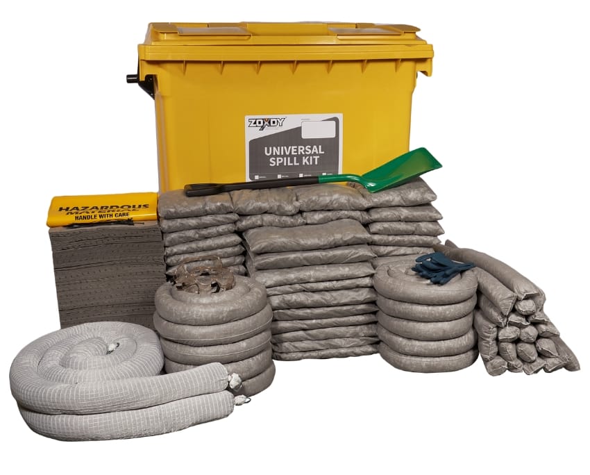 660 Liter Universal Spill Kit in Four Wheeled Bin.