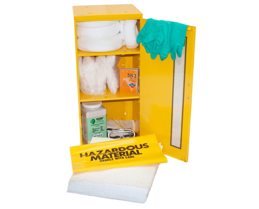 80 Liter Oil Spill Kit in Wall Mountable Cabinet