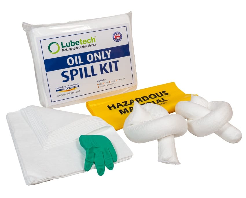 Lubetech Oil Spill Kit in Transparant Carry Bag, 20 Liter